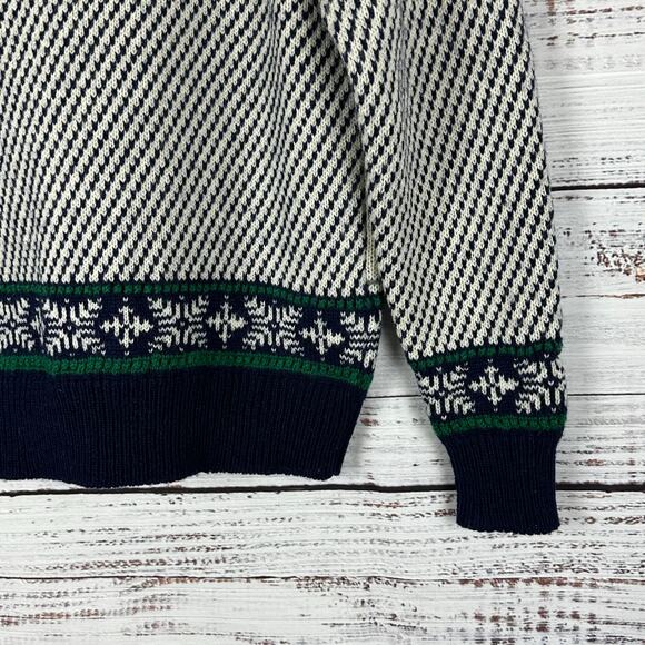 Womens VTG 1986 Susan Bristol Wool Sweater Hand Embroidered Family Puff Sleeve S - Picture 7 of 9